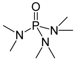 Structuurformule van hexamethylfosfortriamide