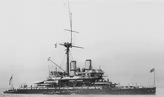HMS Devastation in 1896