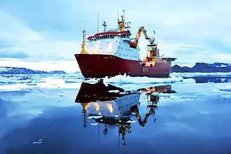 HMS Protector in Antarctica