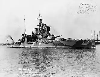 HMS Queen Elizabeth omstreeks 1943