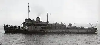 Hr.Ms. Jan van Gelder tijdens de Tweede Wereldoorlog