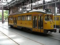 PCC-tram 1180 heeft enkele jaren bij het AOM dienstgedaan - ook in de normale lijndienst van GVB (Amsterdam) - en is sinds 2005 terug in Den Haag.