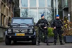 Gepantserde Mercedes-Benz G-Klasse ten behoeve van beveiliging van de Tweede Kamer