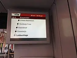 Reisinformatiescherm (oude variant)