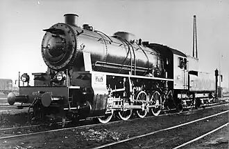 Zweedse stoomlocomotief NS 4701, kort na aflevering in 1945.