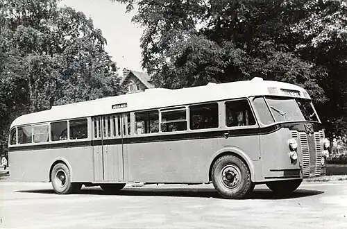Crossley SD42/1 nr. 1209 met Werkspoor-carrosserie voor de NBM in 1947