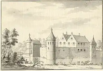 Kasteel Bloemenstein, door Louis Philip Serrurier, circa 1730