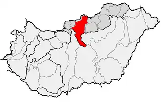 Het gebied van Cserhát (Cserhát-vidék) in Hongarije