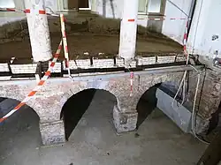 Kelderetage tijdens de restauratie (2018).
