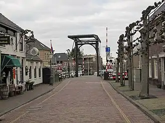 Brug in Haastrecht naar de wijk Stein. Hier werd tot 1965 tol geheven.