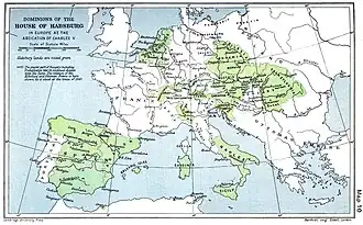 Het rijk van Karel V in Europa