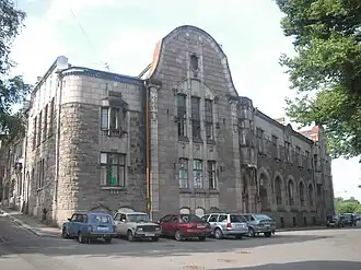 Het hoofdkwartier van Hackman in Vyborg (architect Uno Ullberg, 1909)