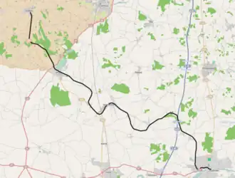 Haderslebener Kreisbahn op de kaart