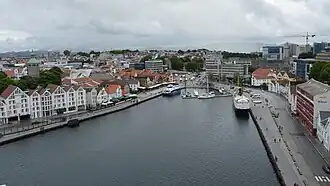 Vågen bij het centrum van Stavanger, waar de wedstrijden gespeeld werden