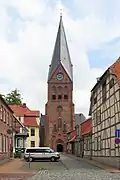 Hagenow, met zich op de stadskerk