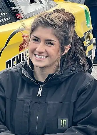 Hailie Deegan op de Las Vegas Motor Speedway in 2023.