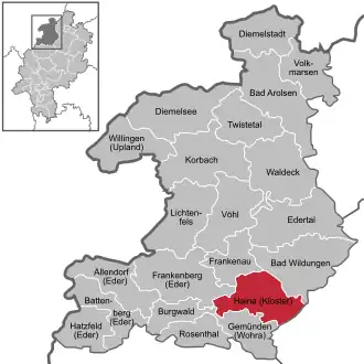 Kaart van Haina (Kloster)