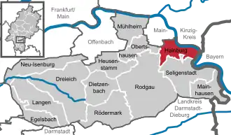 Kaart van Hainburg (Hessen)