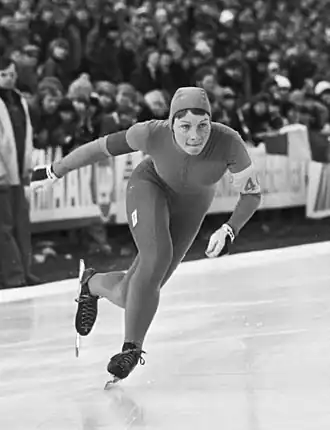 Haitske Pijlman bij de WK Sprint in 1977