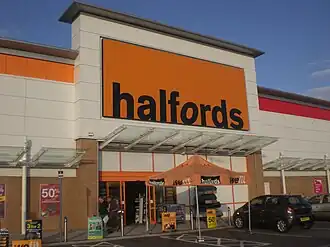 Een filiaal van Halfords in Portsmouth