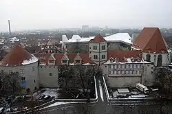 Moritzburg, oostzijde en hoofdingang