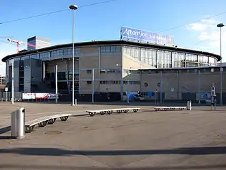 Het Hallenstadion in 2011 vanuit het westen.