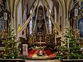 Kerstversiering in de Katholische Pfarrkirche St. Kilian in Hallstadt