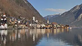 Hallstatt gezien vanaf het meer