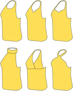 Verschillende stijlen halternektopjes