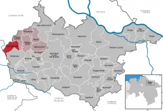 Kaart van Halvesbostel