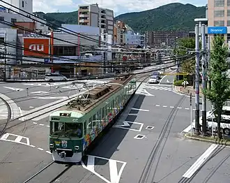 Keihan Ishiyama-Sakamoto-lijn op de kaart