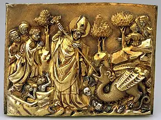 Reliëf originele Servaasbuste (ca. 1400), Museum für Kunst und Gewerbe, Hamburg