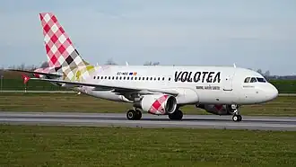 Een Airbus A319-100 van Volotea