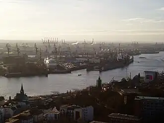 Noordelijke deel van de Haven van Hamburg