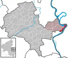 Kaart van Hamm am Rhein