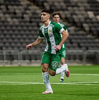 Lahdo in 2021 als speler van Hammarby IF