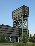 Schachttoren van de steenkolenmijn Minister Stein in Dortmund (D)