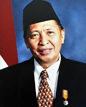 Staatsieportret van Hamzah Haz als vicepresident in 2001.