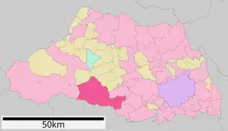 Situering van Hanno in de prefectuur Saitama