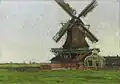 Houtzaagmolen in Zaandam, 1906. Schilderij van Hanns Bolz.