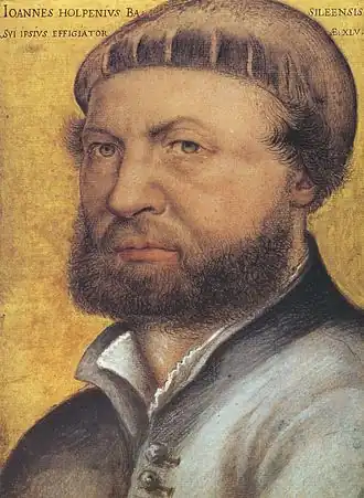 laat zelfportret van Hans Holbein de Jonge