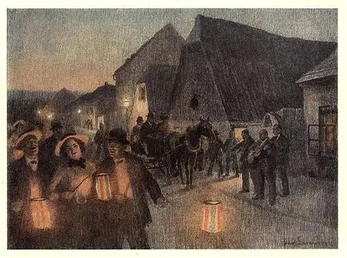 Sonntagabend in Neustift am Walde, Hans Larwin (1873-1938)