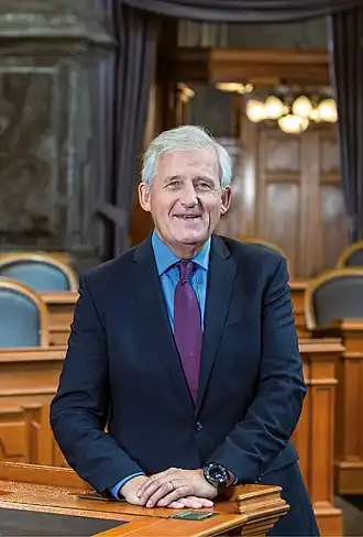Hans Stöckli in 2019, als voorzitter van de Kantonsraad.