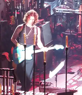 Nile Marr tijdens het concert Hans Zimmer Live in de Manchester Arena op 16 juni 2023.