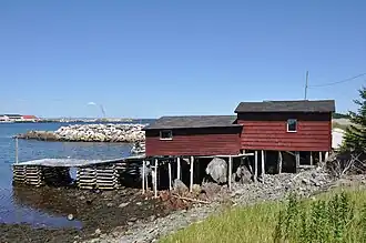 Een fishing stage behorende tot de Custard Head fishing premises