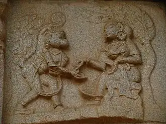 Hanuman neemt de ring van Sita