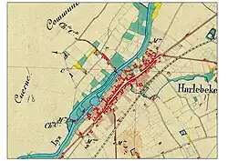 Harelbeke in de 19e eeuw.