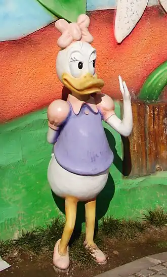 Katrien Duck in het amusementspark van Ankara