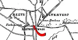 De Harinxmastate in de atlas van Kuyper (circa 1870))