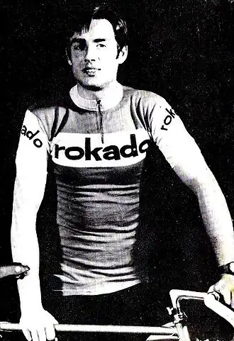 Harrie Jansen als profrenner in 1972